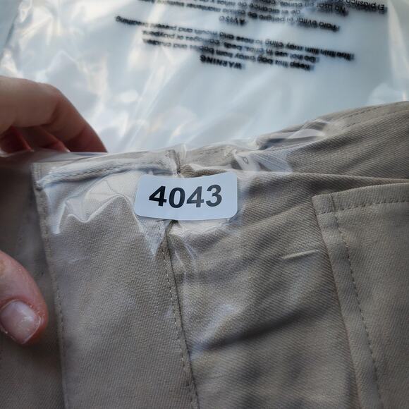 FRAME Pants Womens 12 Beige Sand Linen Blend Cargo Wide Leg Trousers WLBW6852 - Picture 12 of 12